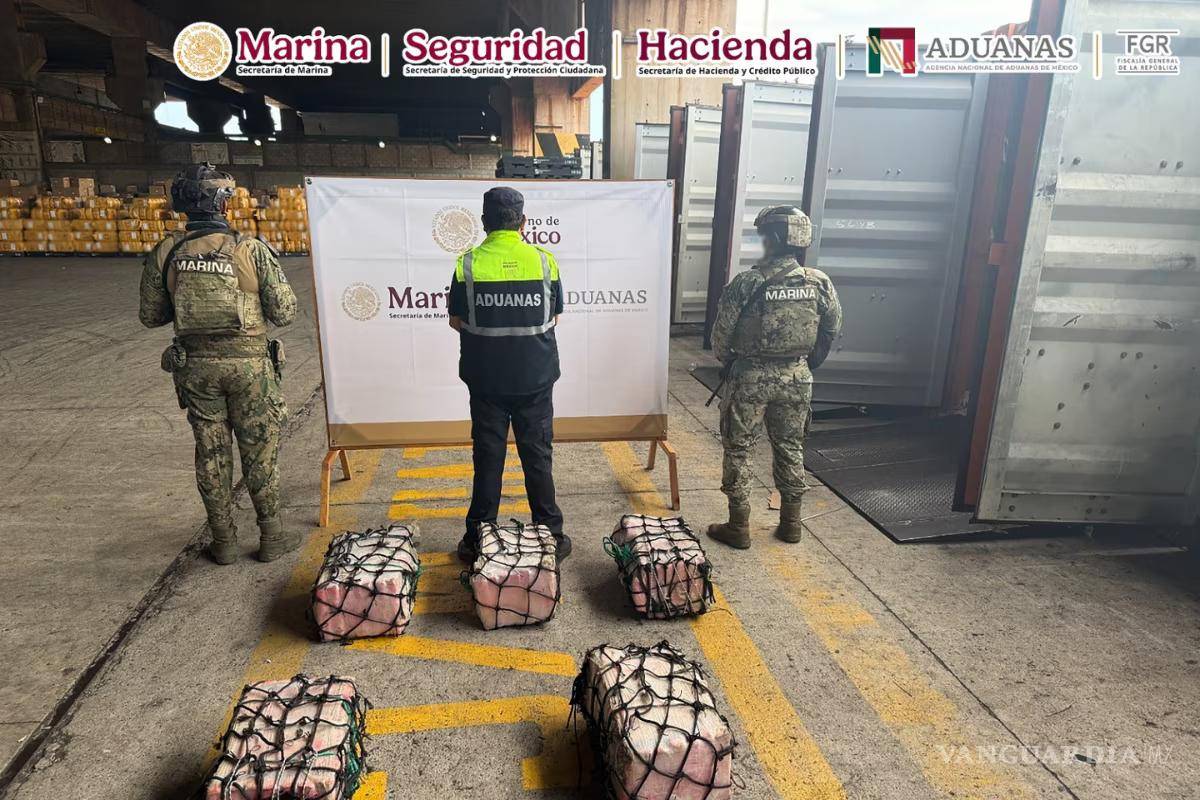 $!Aseguran 137 kilos de cocaína en puerto de Lázaro Cárdenas, Michoacán; hay cinco extranjeros detenidos