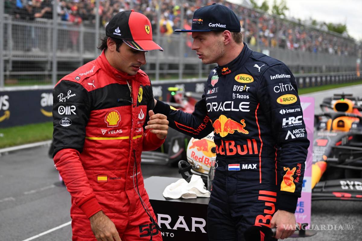 $!Max Verstappen (D) de Red Bull Racing y Carlos Sainz (I) de Ferrari durante la qualy.