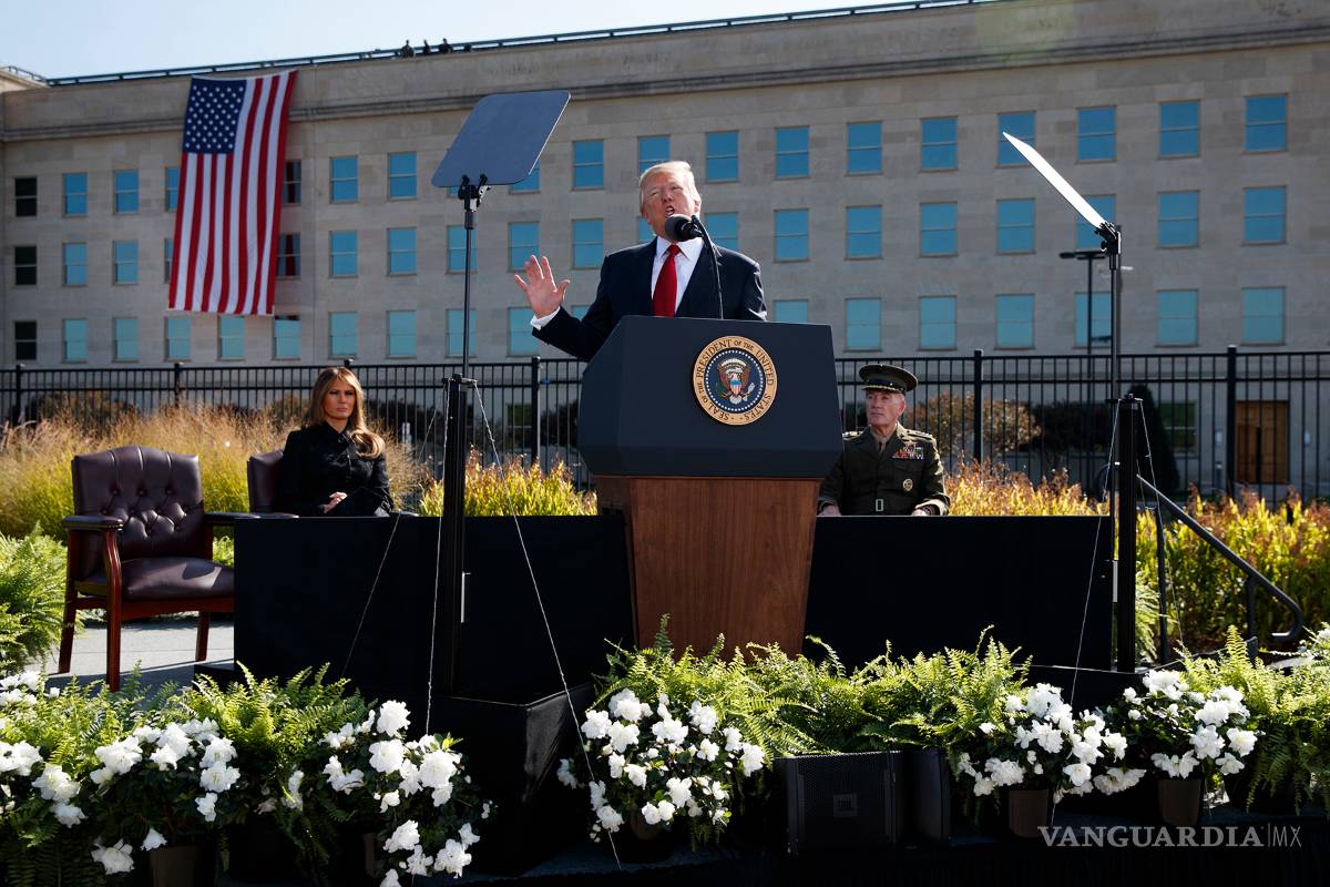 $!Trump amenaza a los terroristas que busquen atacar EU en ceremonia por 9/11