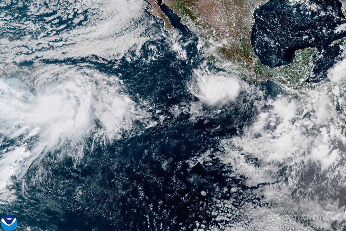 $!El huracán Polo intensificándose en el océano Pacífico, el lunes 21 de septiembre de 2026, cerca de la costa de México.