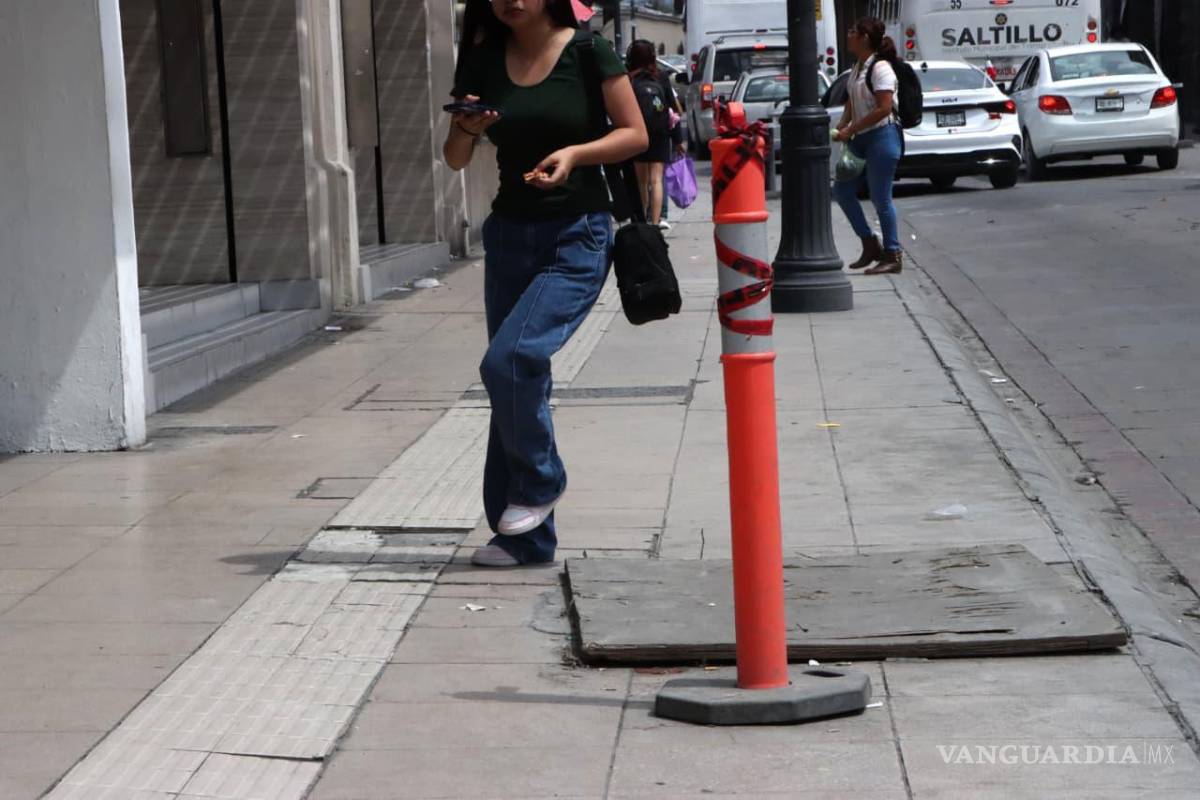 $!En algunas partes de Saltillo, las banquetas son de las proporciones correctas pero no son de calidad.