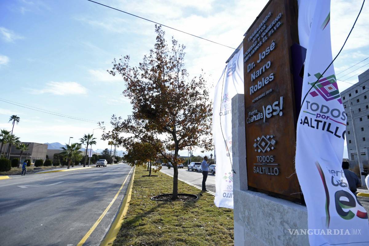 $!Inauguran ampliación del bulevar José Narro en Saltillo; antes conocido como camino a Los Rodríguez