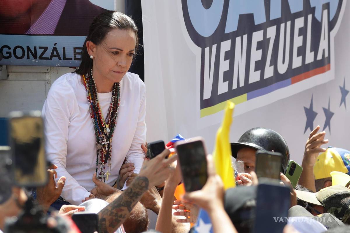$!La líder de la oposición venezolana, María Corina Machado, durante un acto en Caracas, Venezuela.