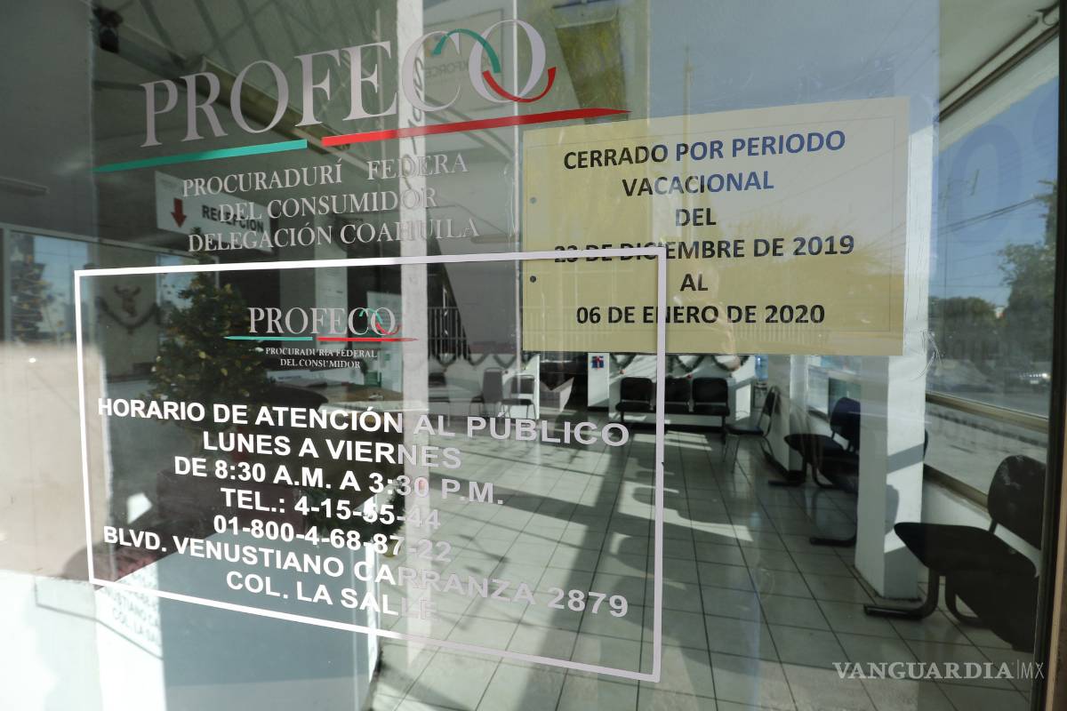 Profeco de Coahuila cierra sus puertas a los consumidores durante la temporada navideña; época del año de mayores compras