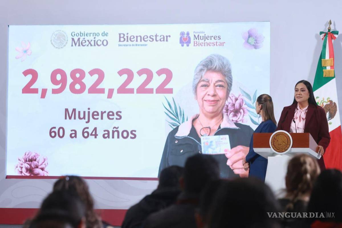 $!La Pensión Mujeres Bienestar incorporó a más de un millón 900 mil mujeres, quienes recibirán su primer apoyo esta semana.