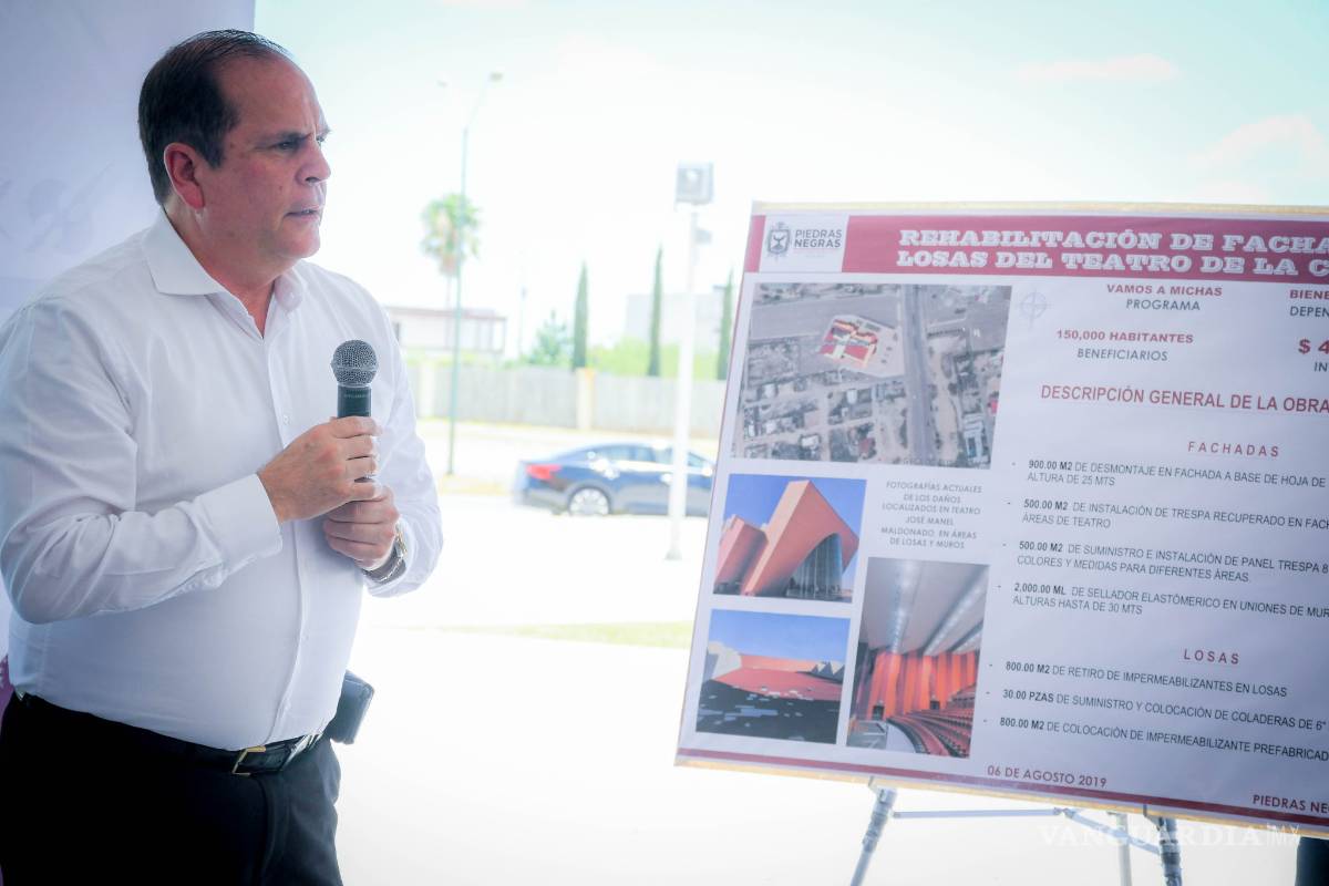 $!Invertirán 9 mdp en rehabilitación de Teatro de la Ciudad de Piedras Negras
