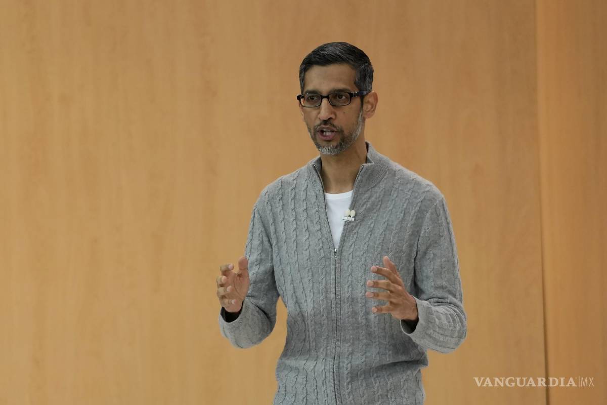 $!El CEO de Alphabet, Sundar Pichai, habla en un evento de Google I/O en Mountain View, California.