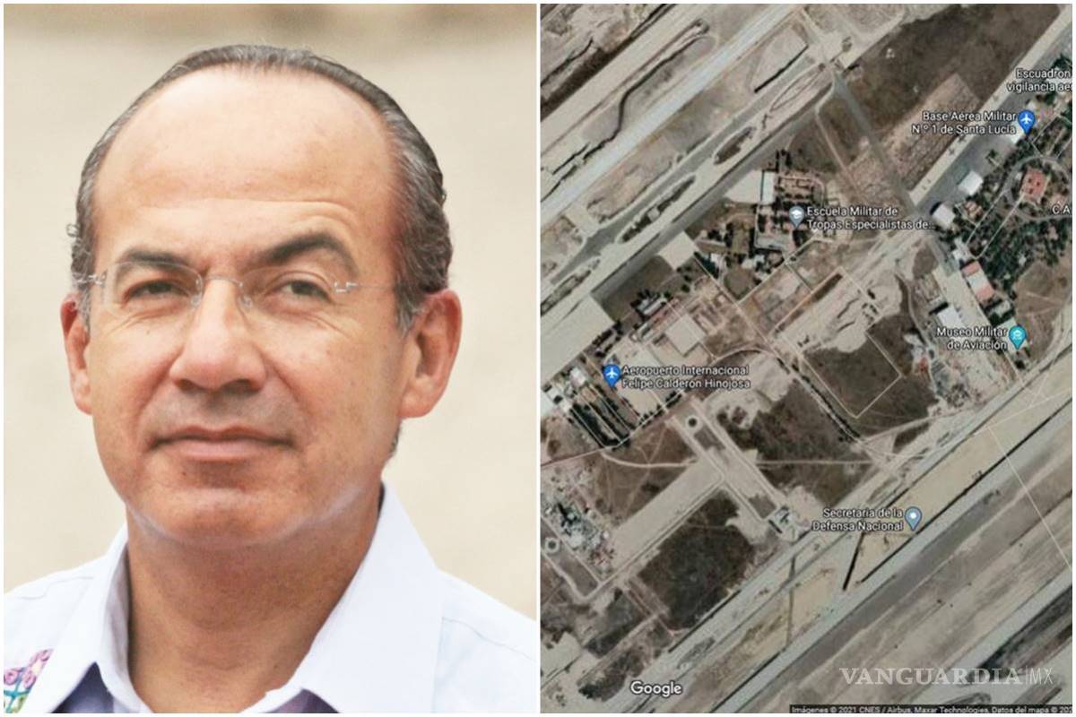 Renombran en Google Maps al aeropuerto de Santa Lucía como 'Felipe Calderón'
