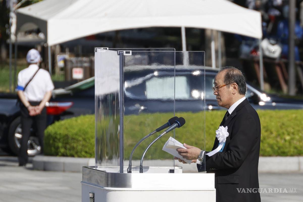 $!El alcalde de Hiroshima, Kazumi Matsui, advirtió contra la creciente aceptación del rearme militar y del uso de armas nucleares.