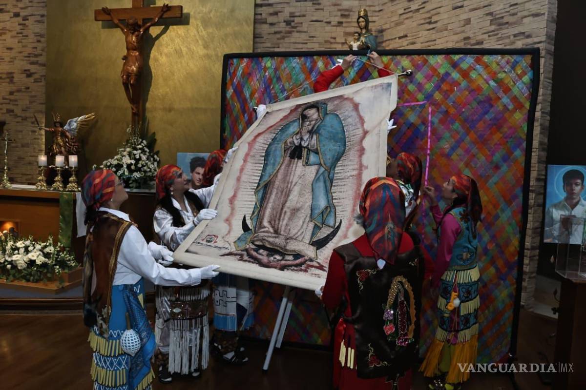 $!La tilma intercontinental guadalupana fue uno de los elementos centrales del encuentro, rumbo a los 500 años de las apariciones.