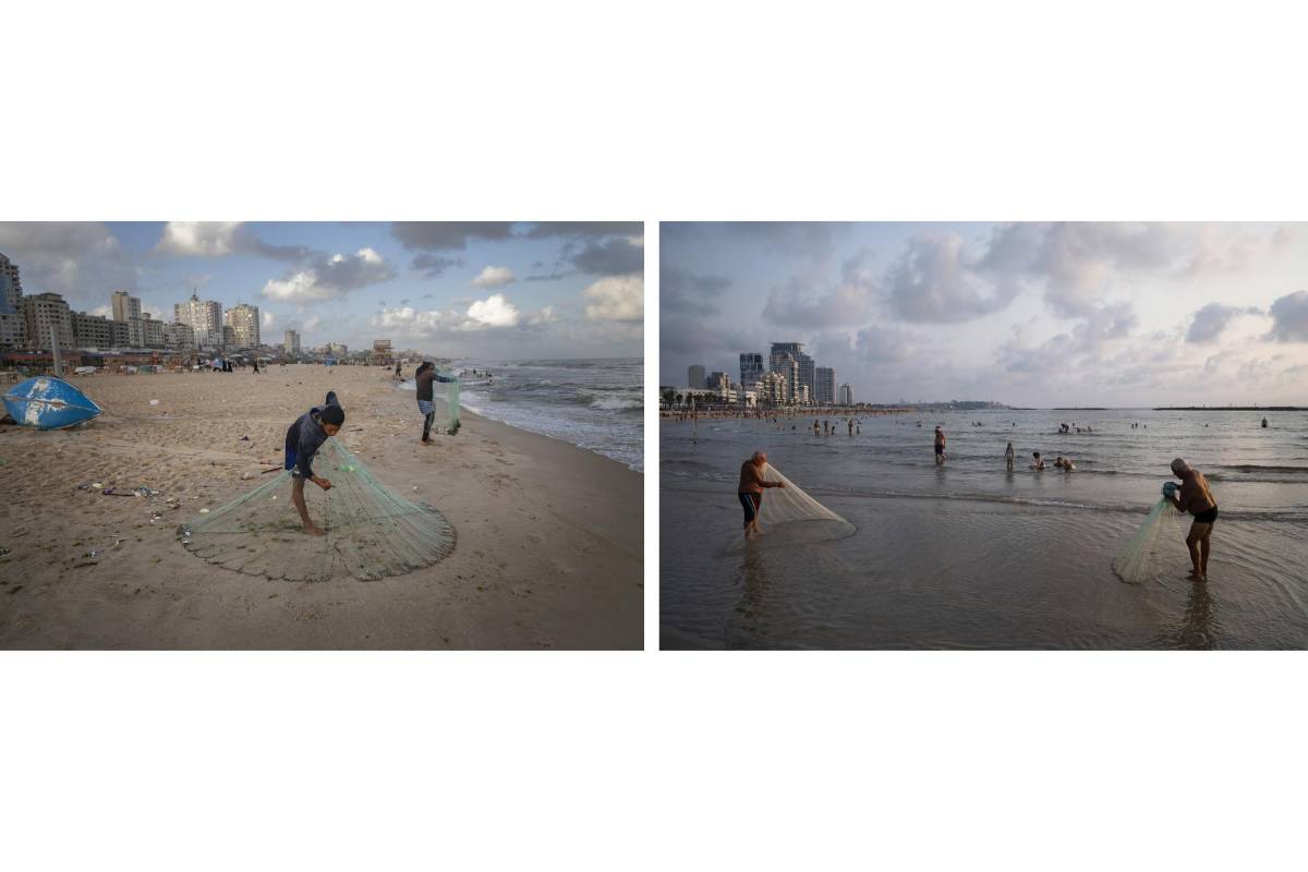 Playa del Mediterráneo, uno de los pocos espacios donde palestinos e israelitas pueden convivir sin muros