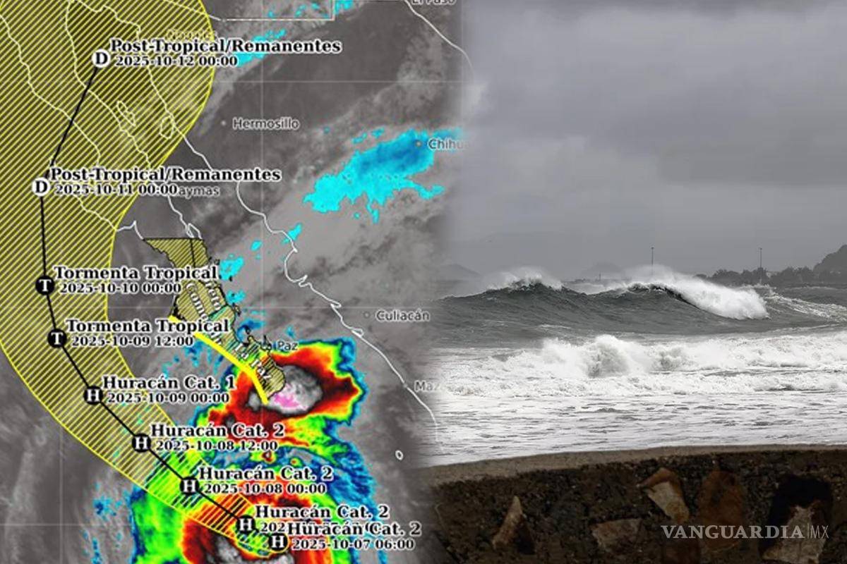 ¡Alerta en el Pacífico!... Priscila toma fuerza de huracán 2 y cambia trayectoria; se dirige a Sonora