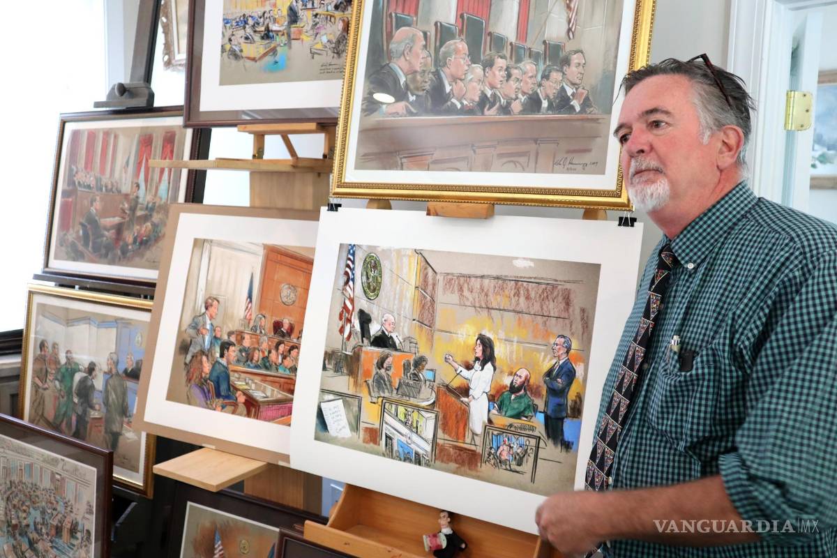$!En primera fila del Tribunal Supremo de Estados Unidos hay un asiento reservado para el caricaturista Bill Hennessy.
