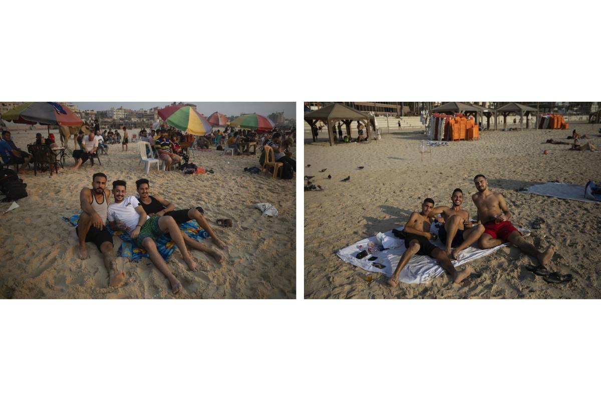 Playa del Mediterráneo, uno de los pocos espacios donde palestinos e israelitas pueden convivir sin muros