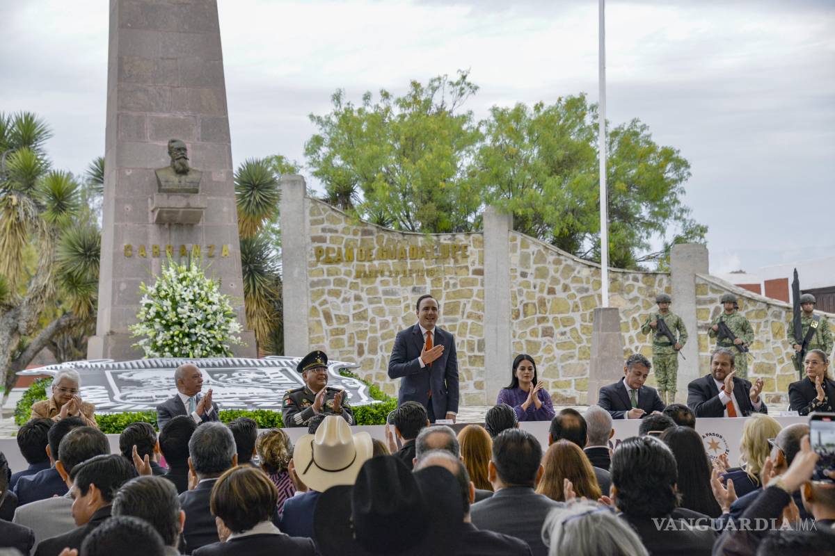 Destacan aportación de Coahuila al México contemporáneo en 112 aniversario de la firma del Plan de Guadalupe