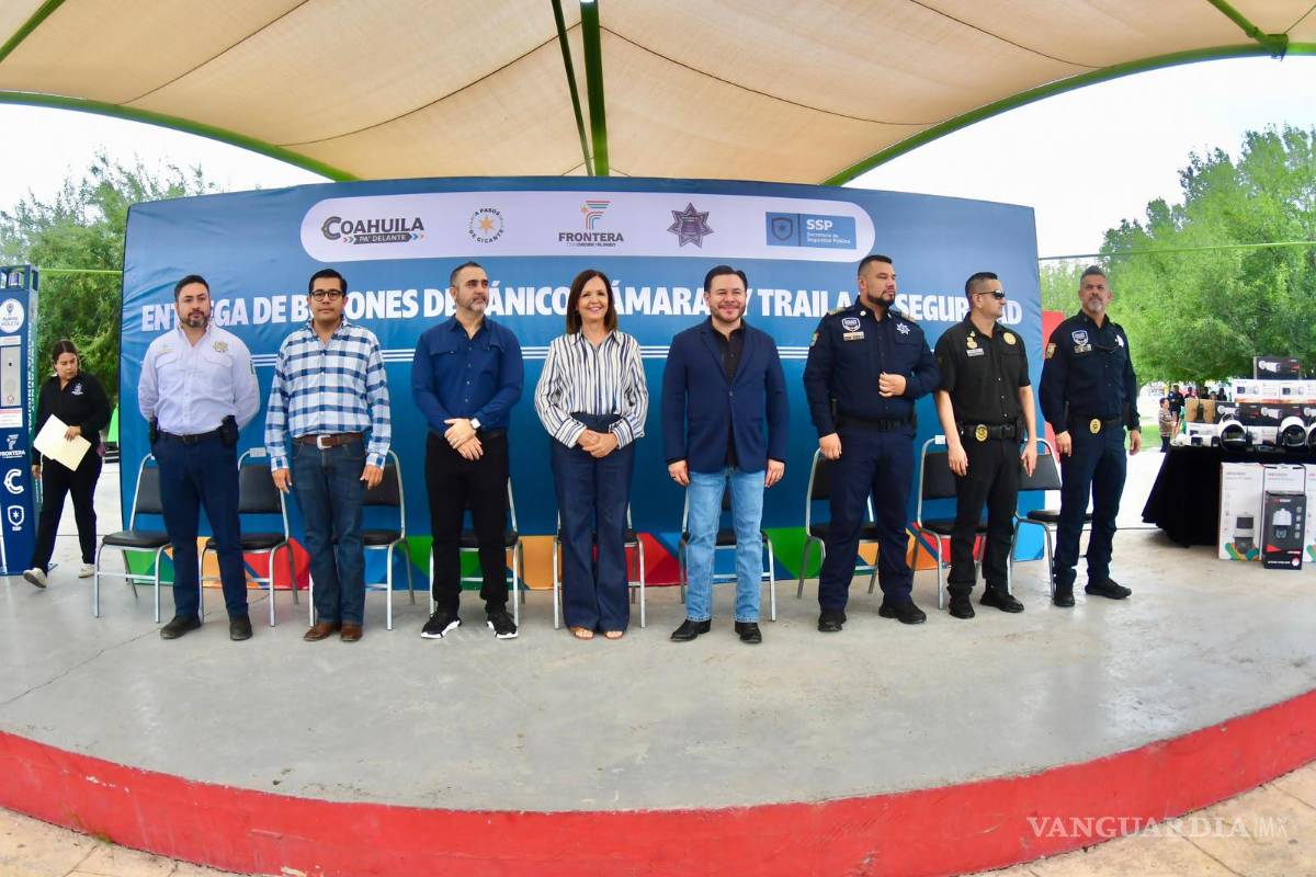 $!La alcaldesa Sara Irma Pérez encabezó la entrega del nuevo equipo para fortalecer la vigilancia en Frontera.