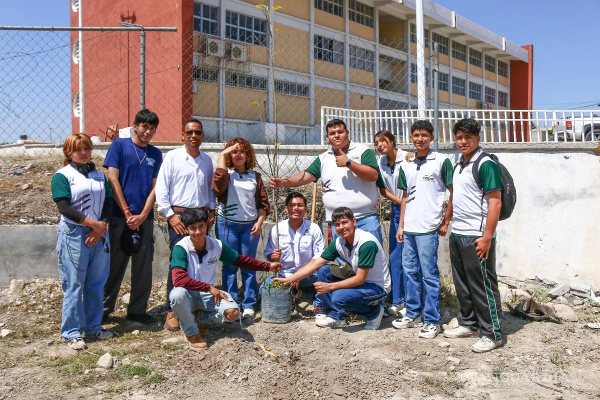 Jornada de reforestación y limpieza en el Cobac de Ramos Arizpe