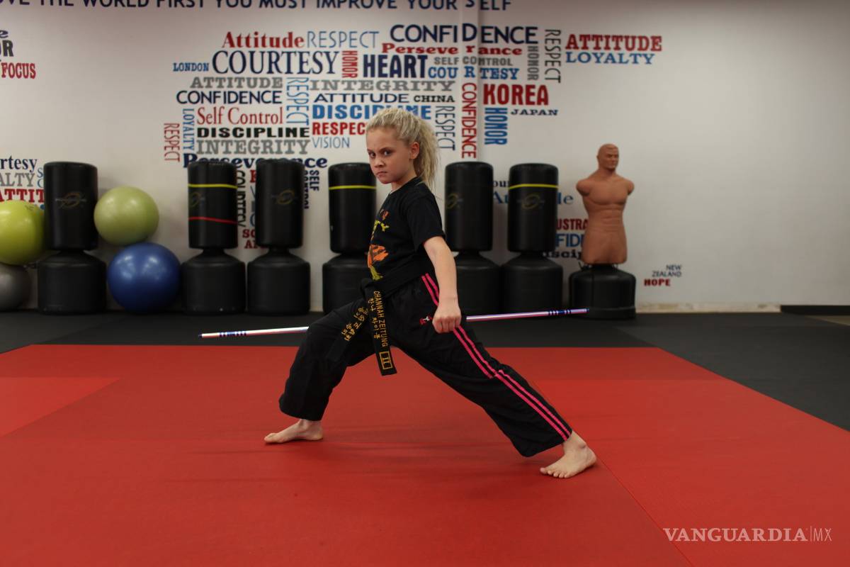 Es cinta negra y cuatro veces campeona mundial de Artes Marciales... ¡y sólo tiene 9 años!
