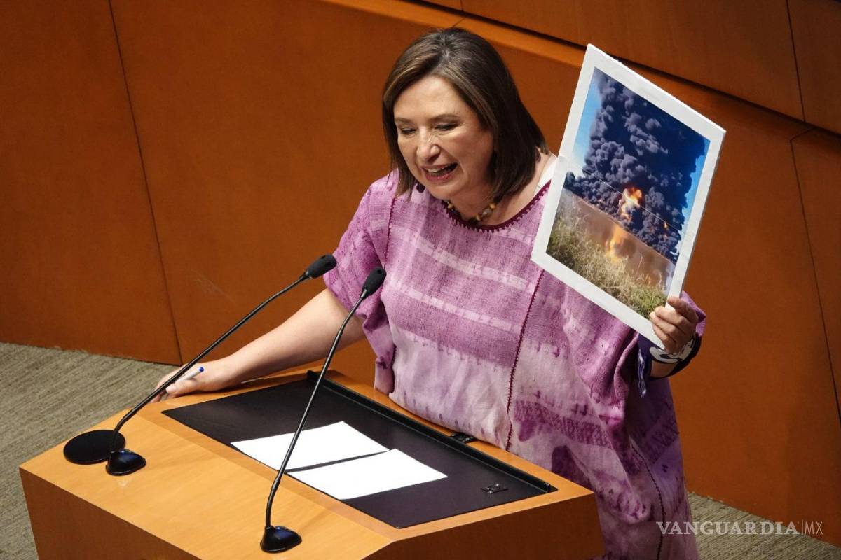 $!La senadora Xóchitl Gálvez durante su participación en la Sesión Ordinaria en el Senado de la República en CDMX.