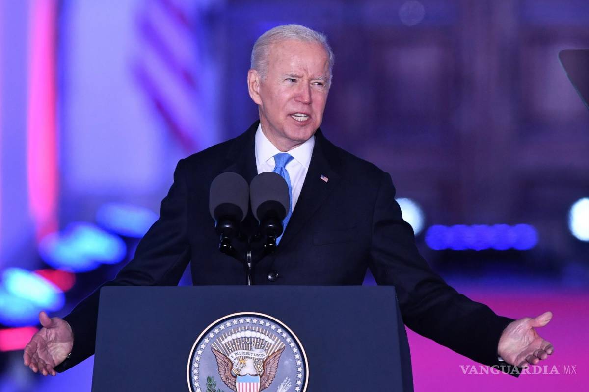 $!El presidente de Estados Unidos, Joe Biden, pronuncia un discurso en el Castillo Real de Varsovia.