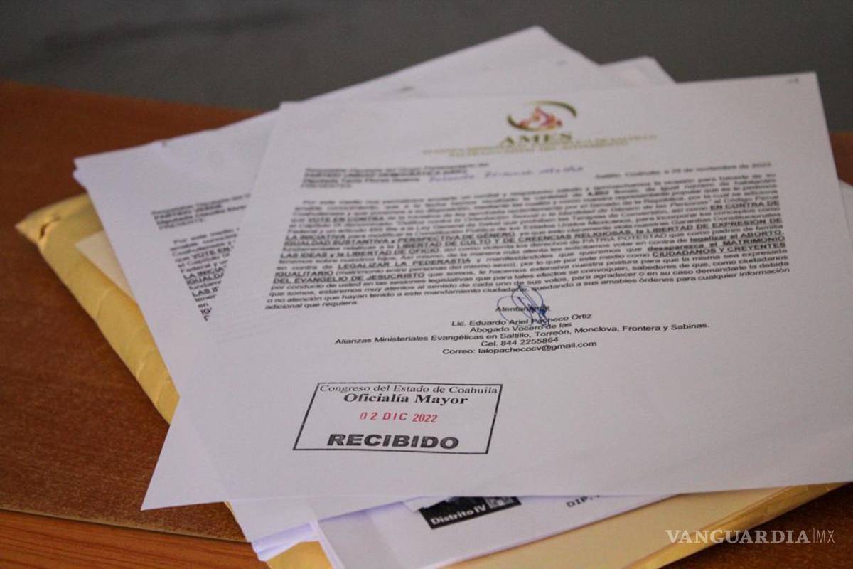 Va Alianza Evangélica de Saltillo contra iniciativa para prohibir terapias de reconversión sexual