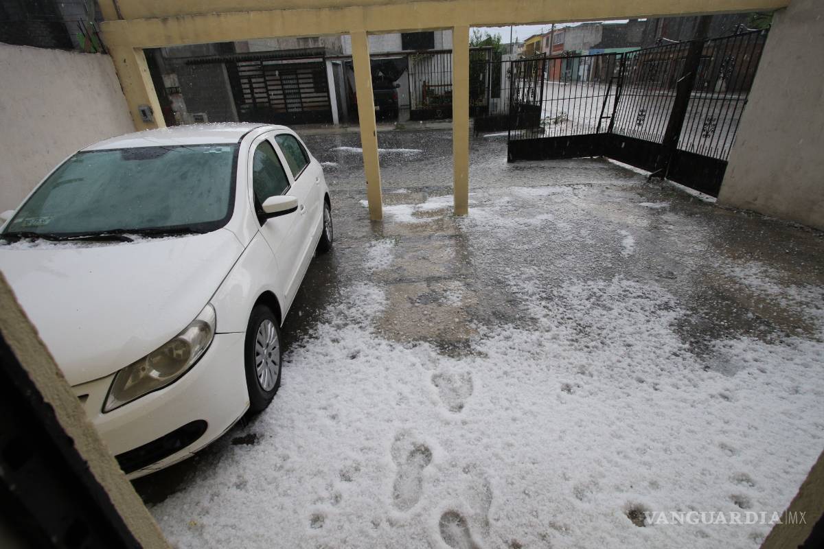 $!Las mejores imágenes de la granizada en Saltillo