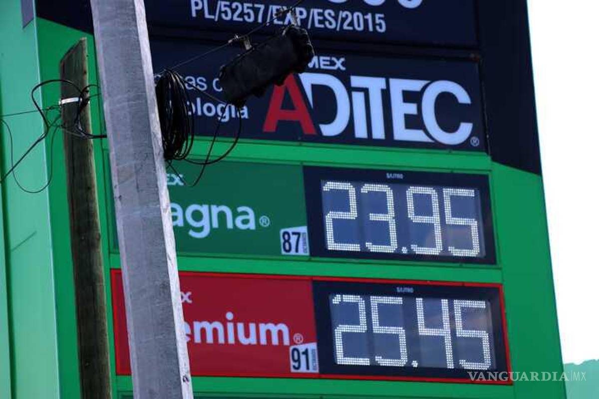 En Saltillo, la diferencia entre gasolina regular más cara y más barata alcanza los cinco pesos