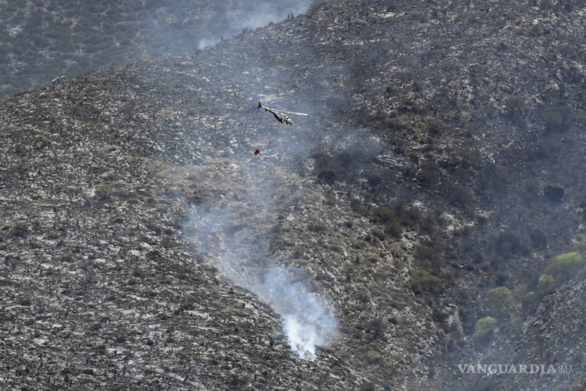 Esperan dos helicópteros más para combatir incendio de la Pinalosa