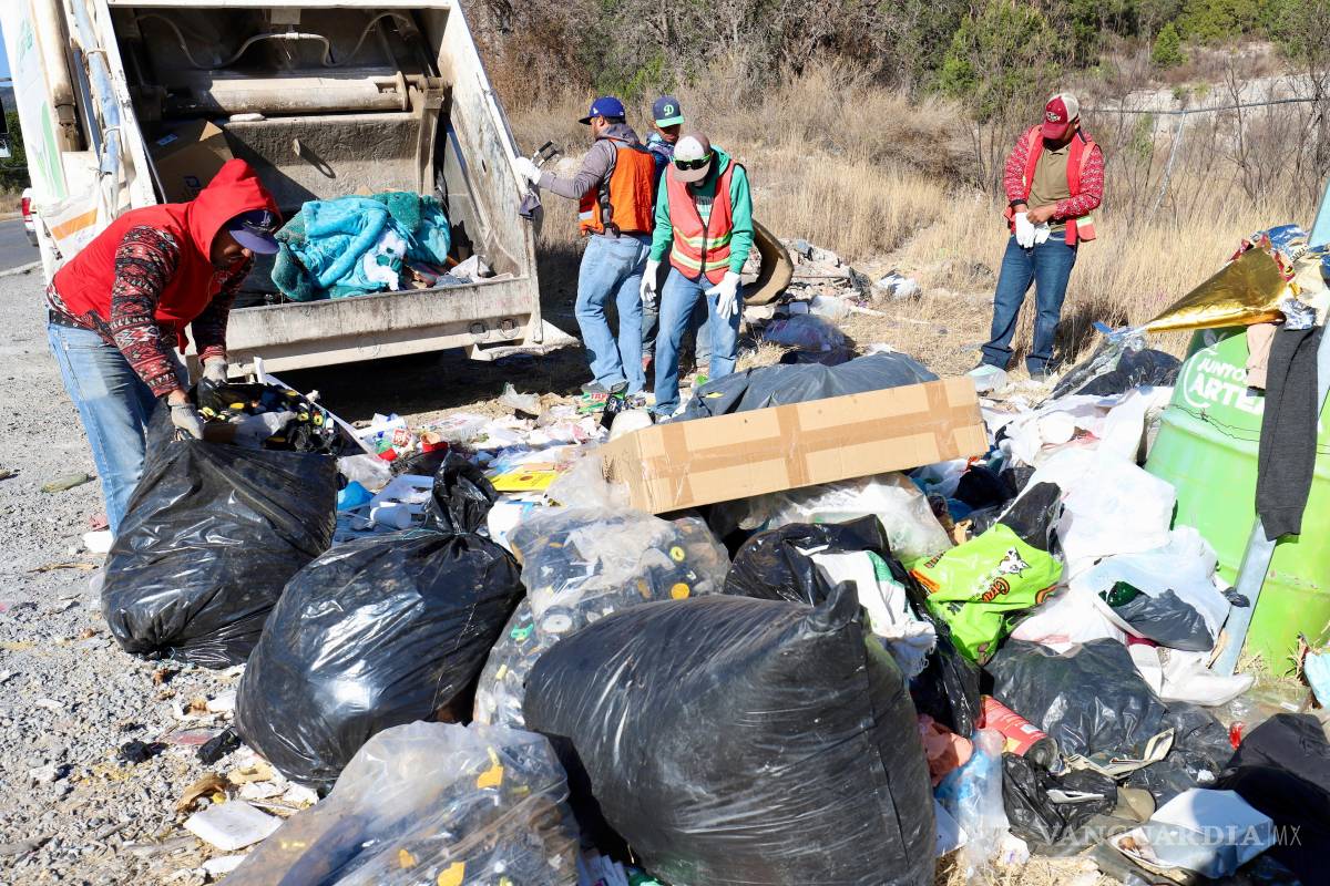$!Más de 460 toneladas de basura fueron recolectadas tras las festividades de fin de año en Arteaga.