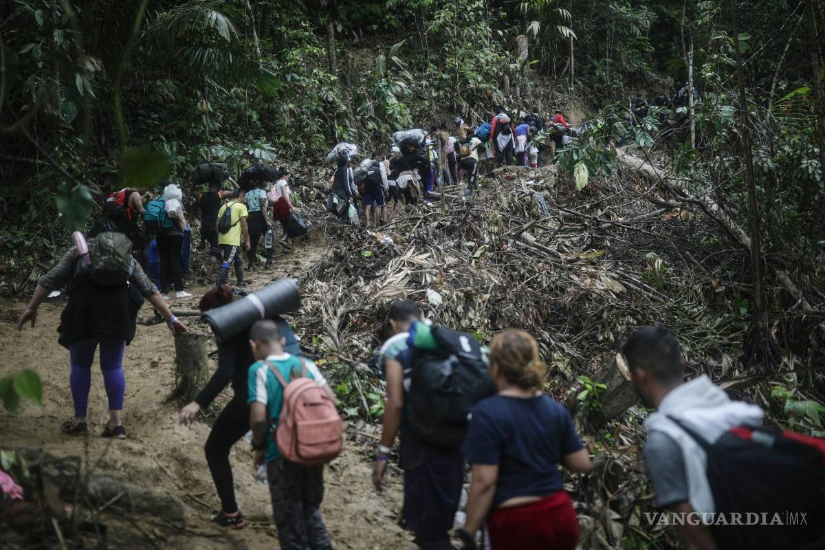 $!Migrantes cruzan el Tapón del Darién desde Colombia hacia Panamá en su largo y difícil viaje para llegar a Estados Unidos.