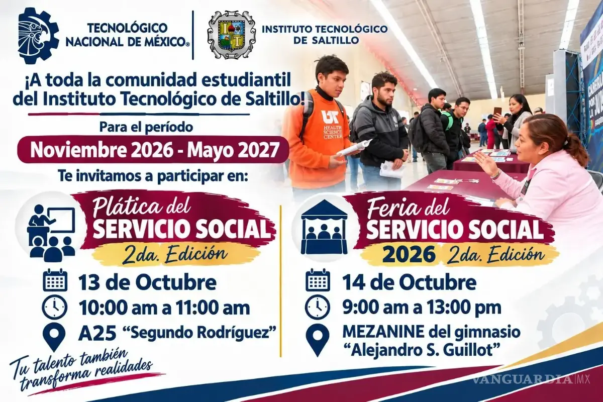 $!Tecnológico de Saltillo alista Feria del Servicio Social