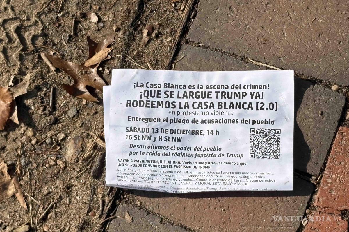 $!Un volante arrugado circula entre comunidades migrantes mexicanas que invita a manifestarse de forma pacífica contra las políticas migratorias de Donald Trump.