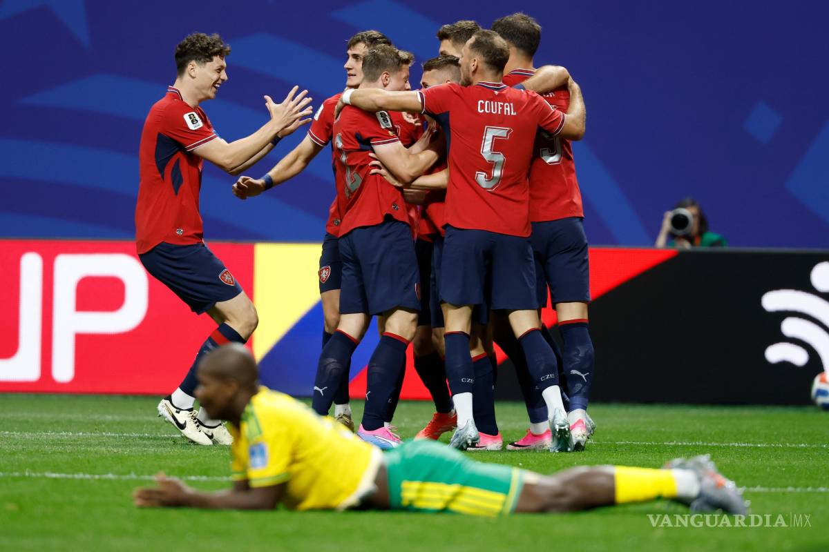 $!Chequia celebra su gol frente al conjunto sudafricano.