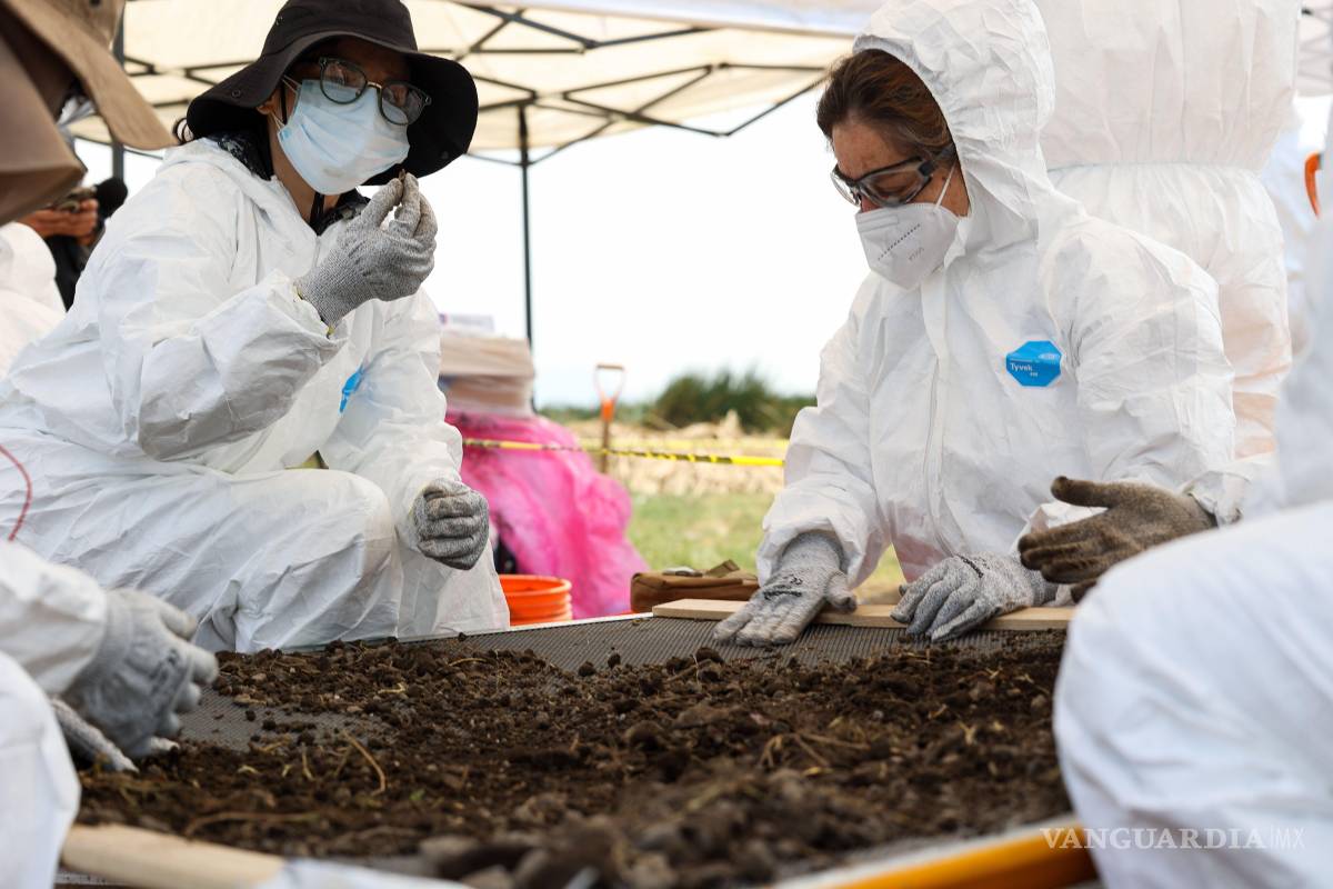 $!CIUDAD DE MÉXICO, 16ABRIL2026.- Familias buscadoras, personal forense y de la Policía de Investigación capitalina continúan trabajando a dos semanas de hallarse restos óseas en las inmediaciones de la Laguna “La Habana” en los límites de Tláhuac-Chalco. Hasta el momento, no sean confirmado las hipótesis alrededor de los hallazgos, sin embargo, se menciona por un lodo que pertenecen a vestigios arqueológicos y por otro que podría ser víctimas de algún delito