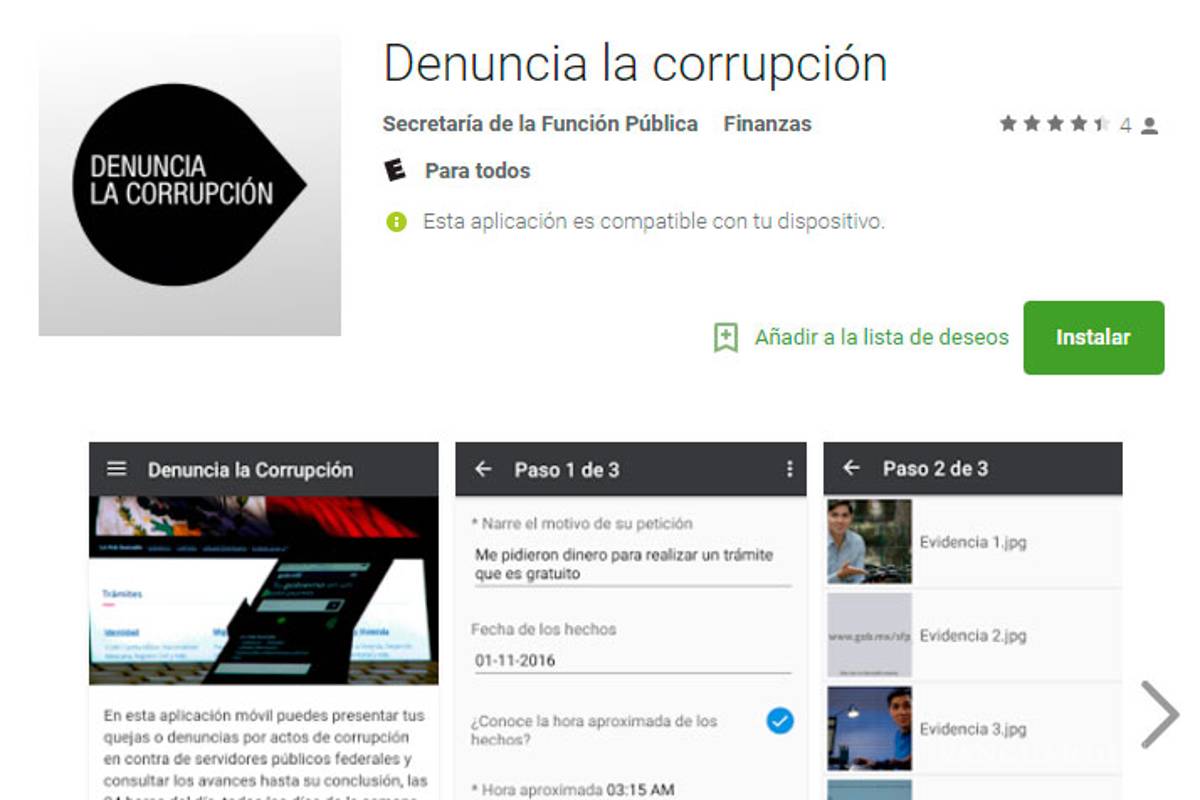 Gobierno federal lanza app para denunciar corrupción