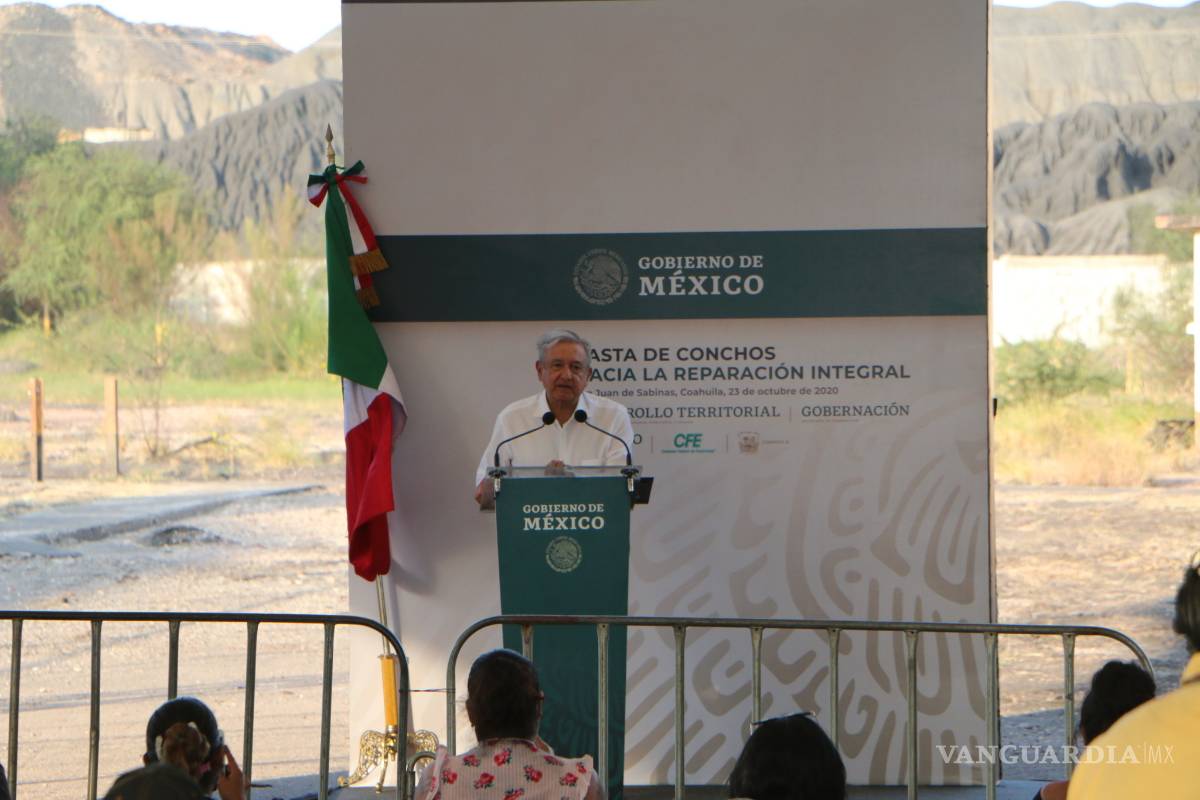 $!Se compromete AMLO a finalizar rescate de mineros en Pasta de Conchos en su sexenio