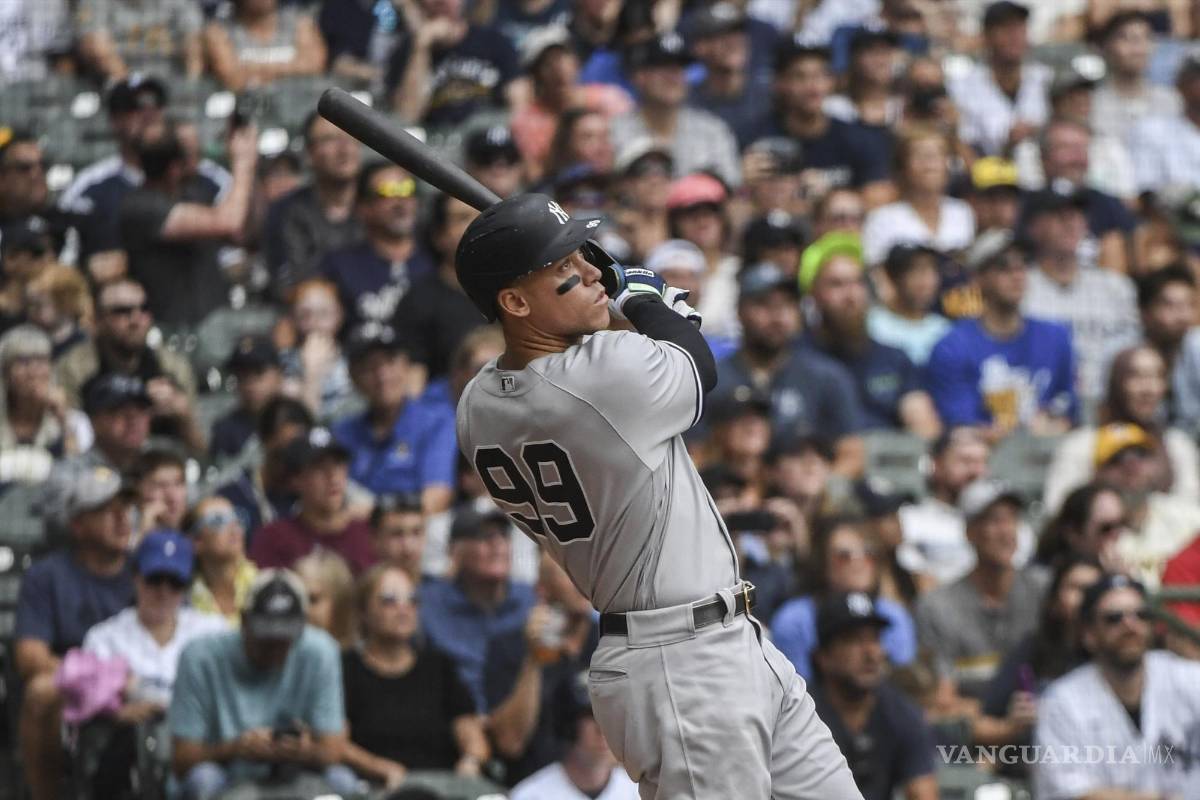 Aaron Judge conecta par de cuadrangulares y está a 2 del record de la Liga Americana