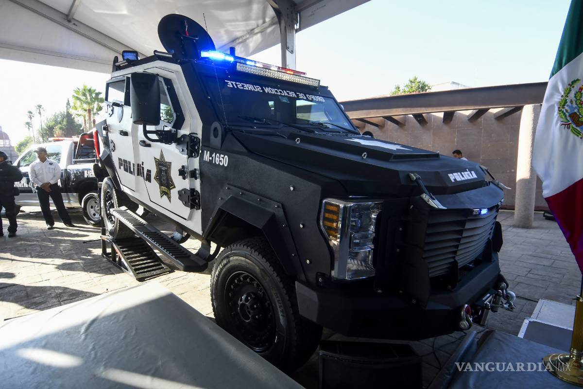 Se arma Saltillo contra la delincuencia con dos unidades blindadas y ocho patrullas; la flotilla aumenta a 183 unidades