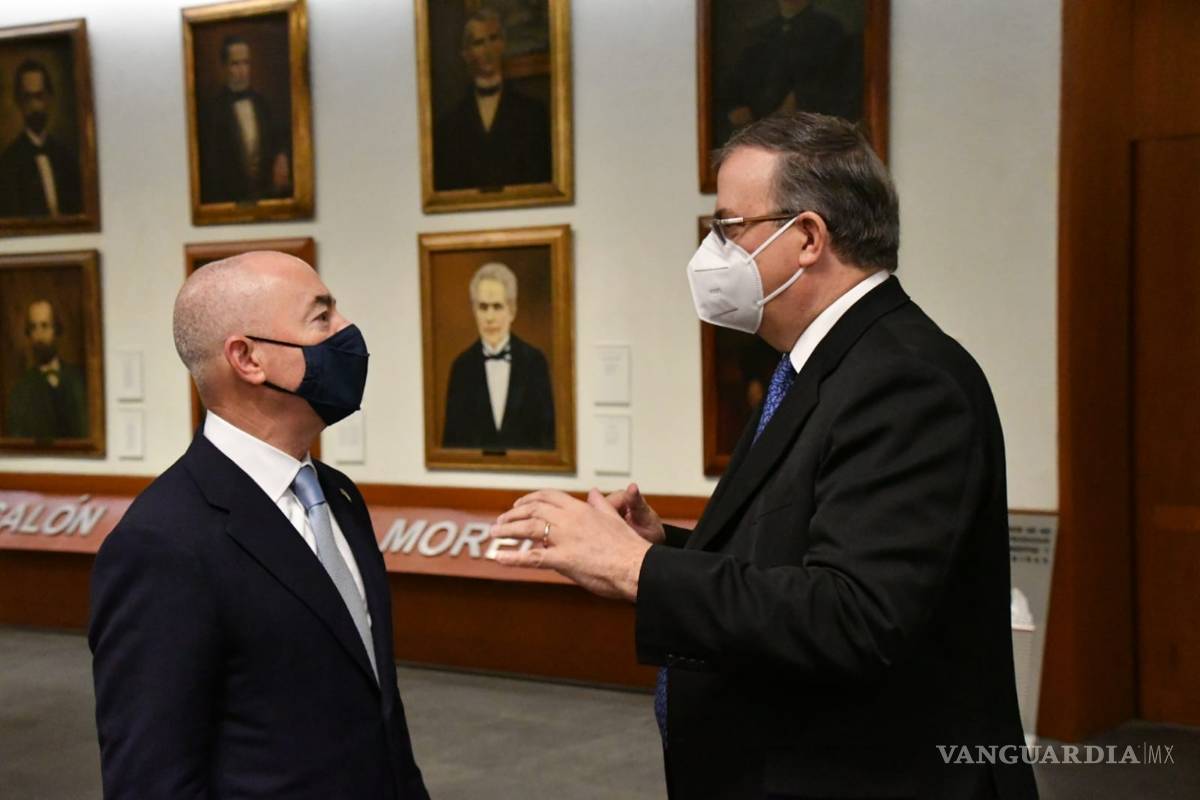 Reapertura de frontera y seguridad, temas centrales de reunión Ebrard-Mayorkas