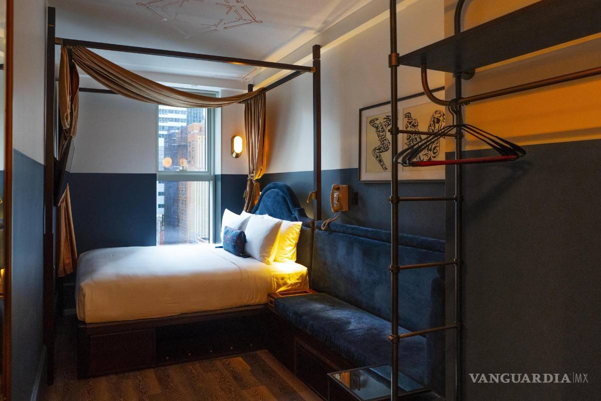 $!Habitación del hotel Civilian de Nueva York. AP/Richard Drew