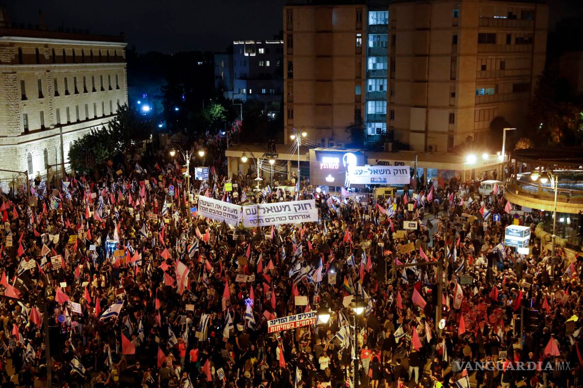 Protestan israelíes contra Netanyahu