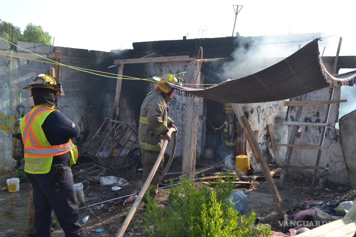 Se quema cuarto usado como vivienda por migrantes en Saltillo
