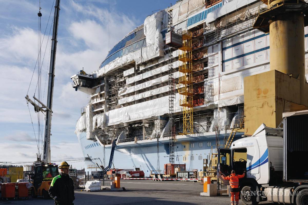 $!Construcción del Star of the Seas de Royal Caribbean en el astillero Meyer Turku en Turku, Finlandia.