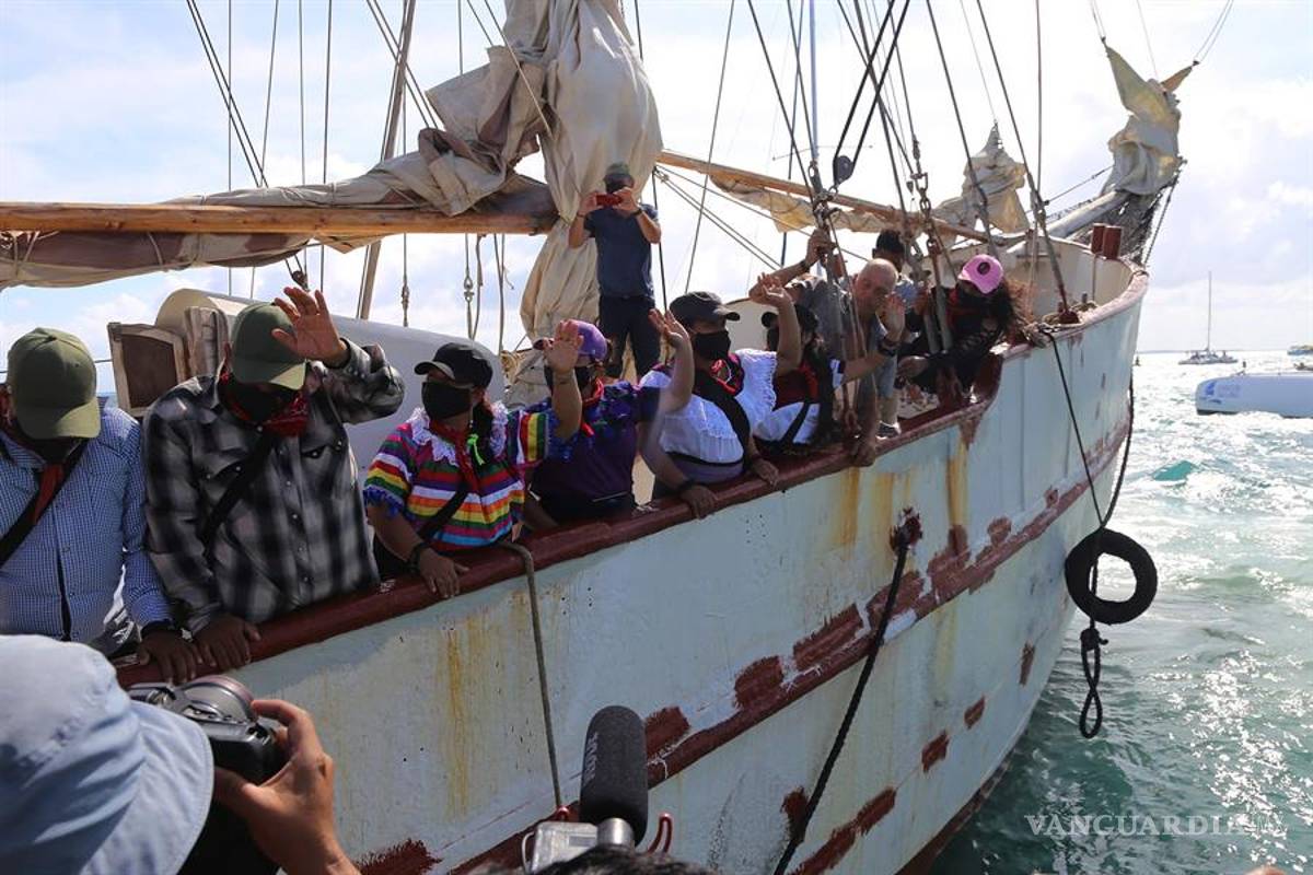 Delegación del Escuadrón 421 del EZLN inicia su viaje para "invadir" a Europa (fotos)
