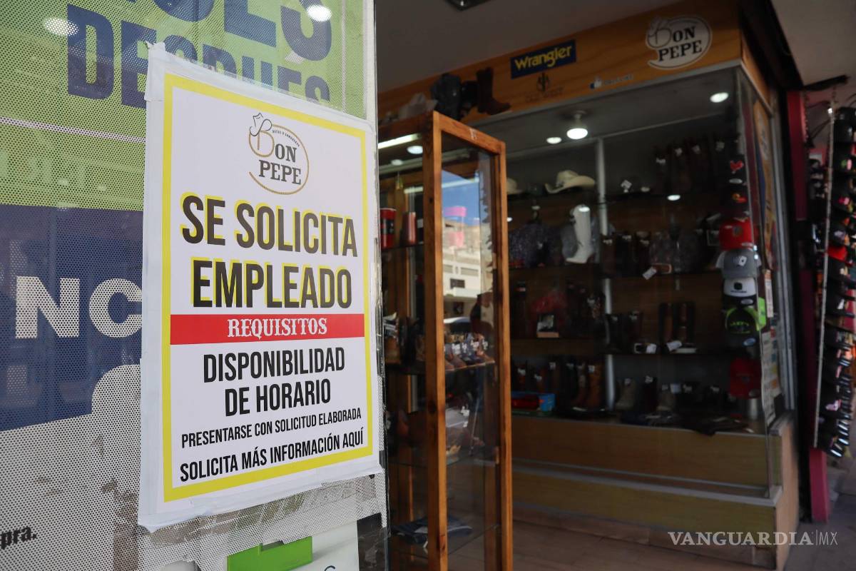 Coahuila: Disminuyen en diciembre plazas laborales