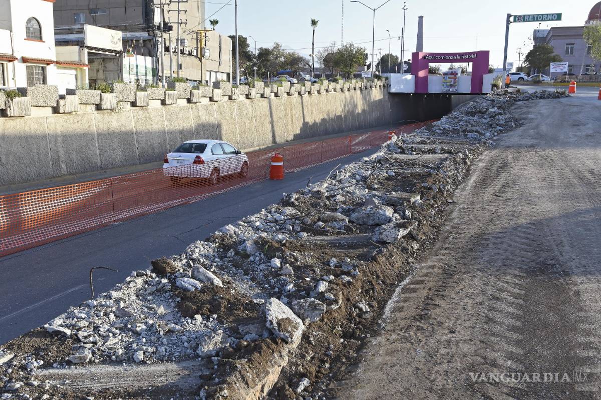 Recubrirán de cantera el puente de Coss y Allende en Saltillo