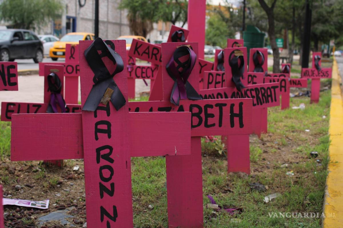 $!El antimonumento en honor de las víctimas de feminicidio, donde desafortunadamente cada vez más se le suman cruces.