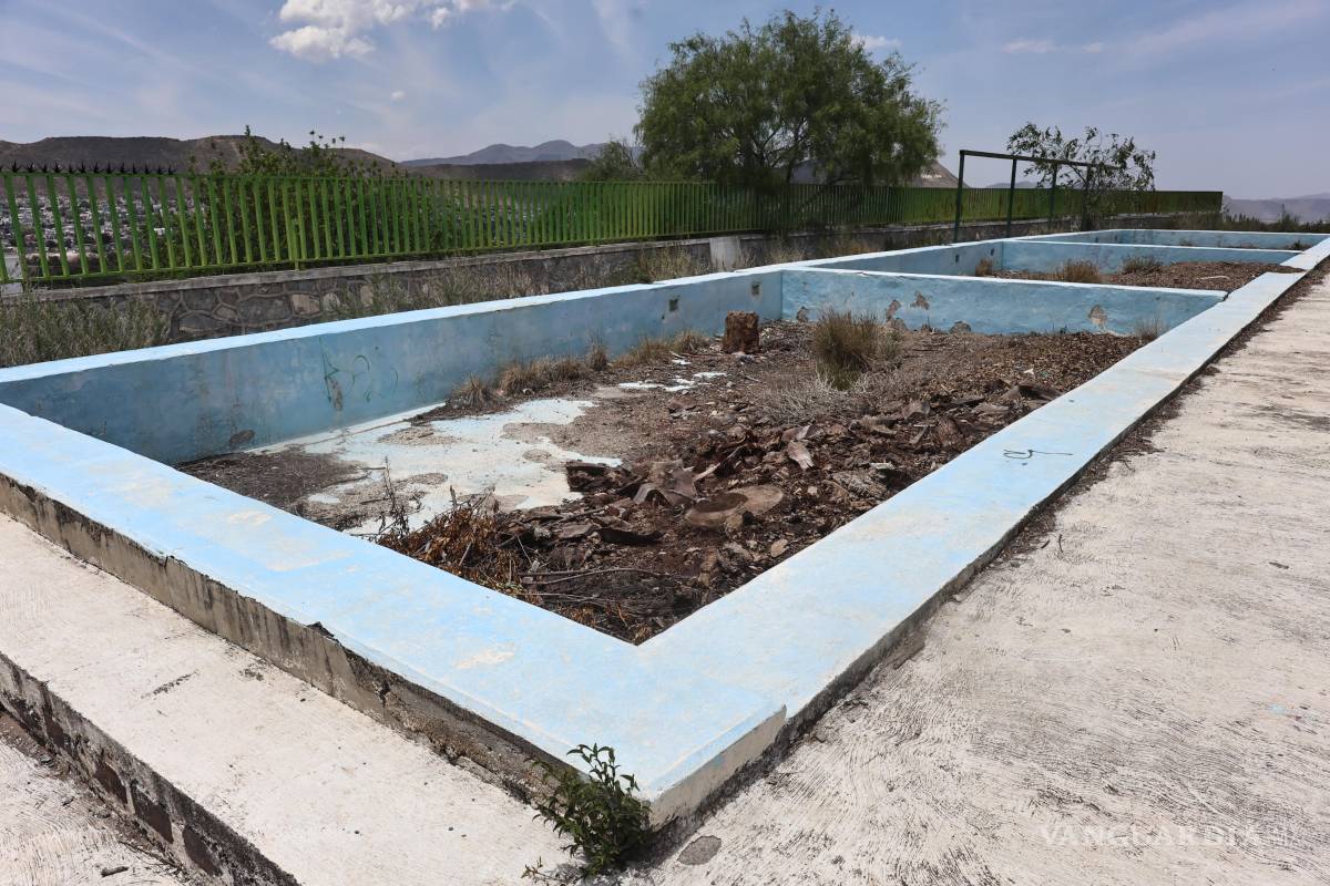 $!En el Parque Venustiano Carranza tiene albercas vacías, sin mantenimiento, donde nada el escombro, la yerba, la basura.