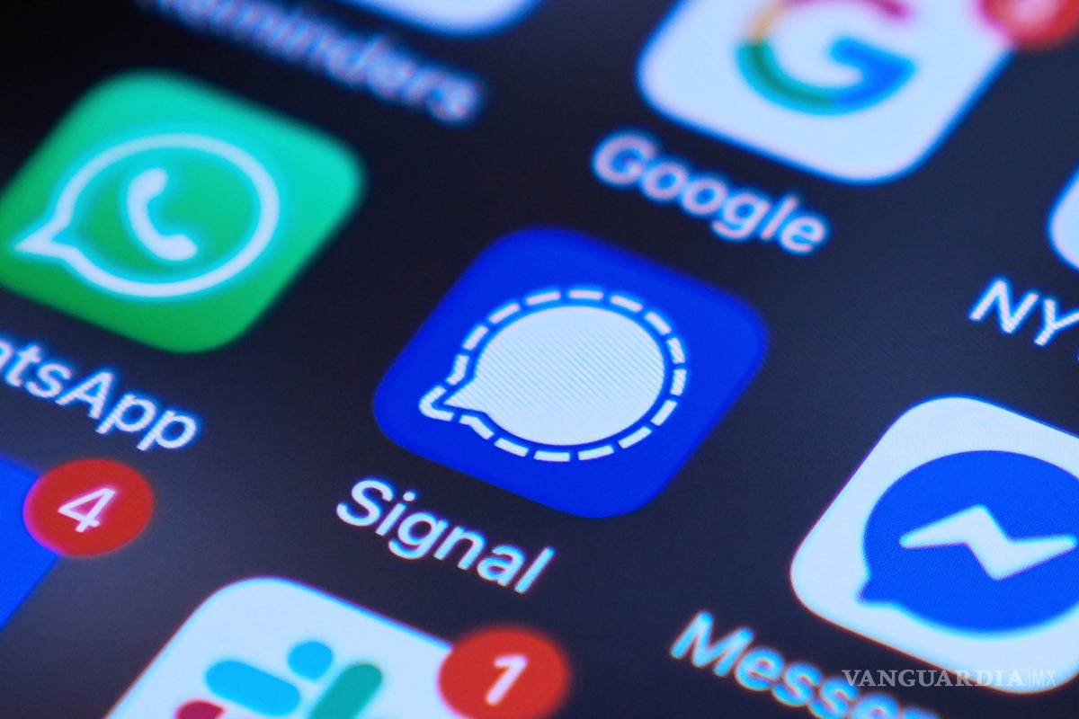 $!Vista de la app Signal en un smartphone.