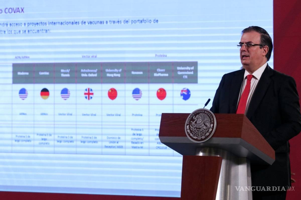 Marcelo Ebrard garantiza que México dispondrá de mas de 51 millones de vacunas COVID-19 gracias a COVAX